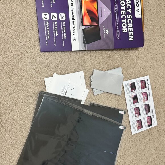 🟣 ANTOGOO V Privacy Screen Protector – 2 Pack (MacBook Air 15.3") 🟣 - Picture 5 of 8